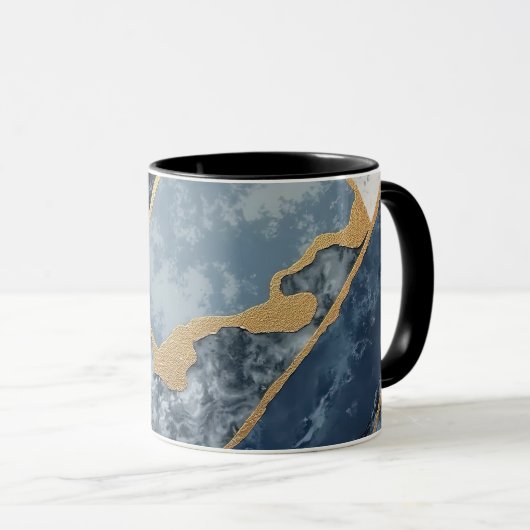 Mug vagues dorées (Devant droit)