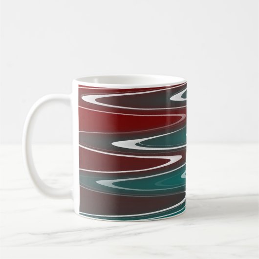 Mug Vagues en blanc (Gauche)