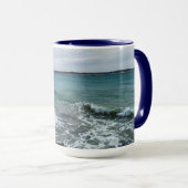 Mug Vagues Et Bateaux De Pêche Sur L'Océan, (Devant droit)