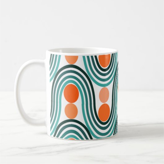 Mug Vagues et cercles modernes du milieu du siècle (Gauche)