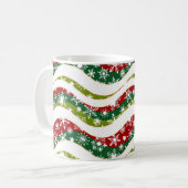 Mug Vagues et flocons de Noël  (Devant gauche)