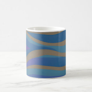 Mug Vagues fracturées du paysage marin Abstrait 12