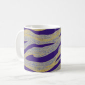 Mug Vagues fracturées du paysage marin Abstrait 13 (Devant gauche)