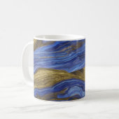 Mug Vagues fracturées du paysage marin Abstrait 14 (Devant gauche)