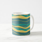 Mug Vagues fracturées du paysage marin Abstrait 20 (Devant droit)