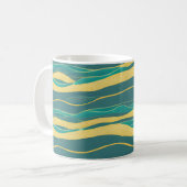 Mug Vagues fracturées du paysage marin Abstrait 20 (Devant gauche)