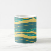 Mug Vagues fracturées du paysage marin Abstrait 20 (Centre)