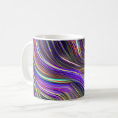 Mug Vagues fracturées du paysage marin Abstrait 24 (Devant gauche)