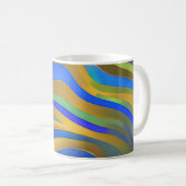 Mug Vagues fracturées du paysage marin Abstrait 25 (Devant droit)