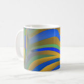 Mug Vagues fracturées du paysage marin Abstrait 25 (Devant gauche)
