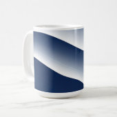 Mug Vagues océaniques abstraites bleu marine (Devant gauche)