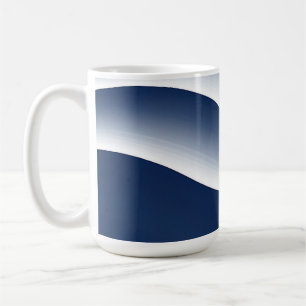 Mug Vagues océaniques abstraites bleu marine