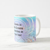 Mug Vagues océaniques Cheveux scintillants (Devant droit)