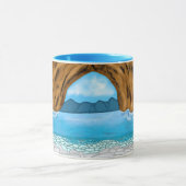 Mug Vagues océaniques et canyon en train de dessiner p (Centre)