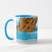 Mug Vagues océaniques et canyon en train de dessiner p (Gauche)