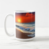 Mug Vagues océaniques et coucher de soleil sur douche  (Gauche)