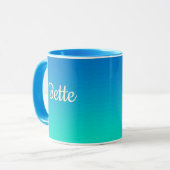Mug Vagues océaniques personnalisées (Devant gauche)