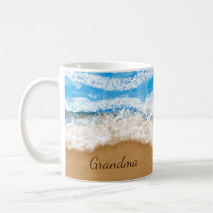 Mug Vagues océaniques personnalisées s'écrasant sur la