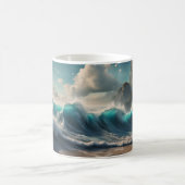 Mug Vagues océaniques sur une plage (Centre)