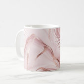 Mug Vagues or Rose en marbre liquide (Devant gauche)