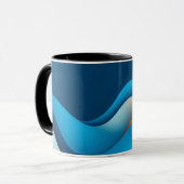Mug Vagues orange et bleu (Devant gauche)
