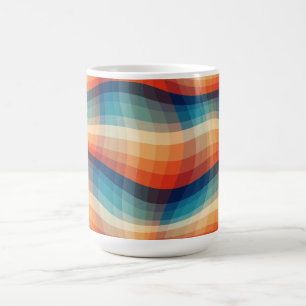 Mug Vagues Rétro Colorées Vintage