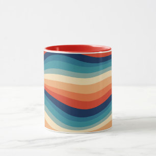 Mug Vagues Rétro Colorées Vintage
