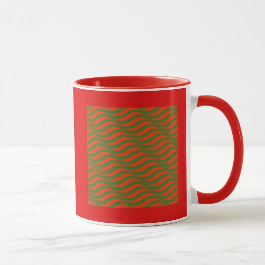 Mug Vagues rouges et vertes (Droite)