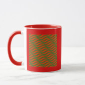 Mug Vagues rouges et vertes (Gauche)