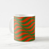 Mug Vagues rouges et vertes (Devant gauche)