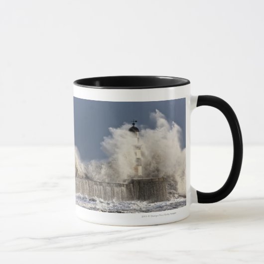 Mug Vagues se brisant contre un phare (Droite)