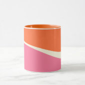 Mug Vagues simples 2 en rose, orange et crème (Centre)