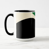 Mug Vagues simples 4 en vert, crème et noir (Gauche)