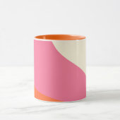 Mug Vagues simples - rose, orange et crème (Centre)