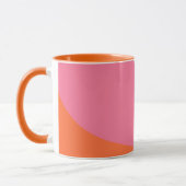 Mug Vagues simples - rose, orange et crème (Gauche)