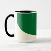 Mug Vagues simples - vert, crème et noir (Gauche)