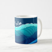 Mug Vagues sombres (Devant droit)