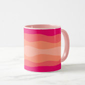 Mug Vagues stratifiées Corail rose (Devant droit)