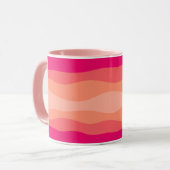 Mug Vagues stratifiées Corail rose (Devant gauche)