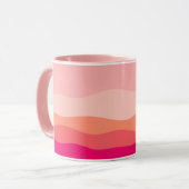 Mug Vagues stratifiées Corail rose (Devant gauche)