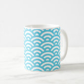 Mug Vagues texture bleu marine (Devant droit)