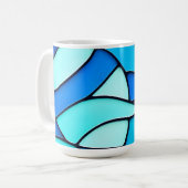 Mug Vagues turquoises de verre (Devant gauche)