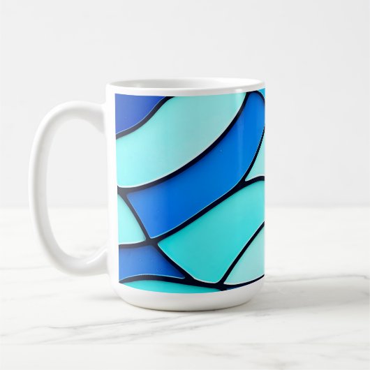 Mug Vagues turquoises de verre (Gauche)
