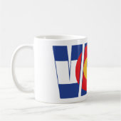 Mug Vail avec drapeau du Colorado et skieur (Gauche)