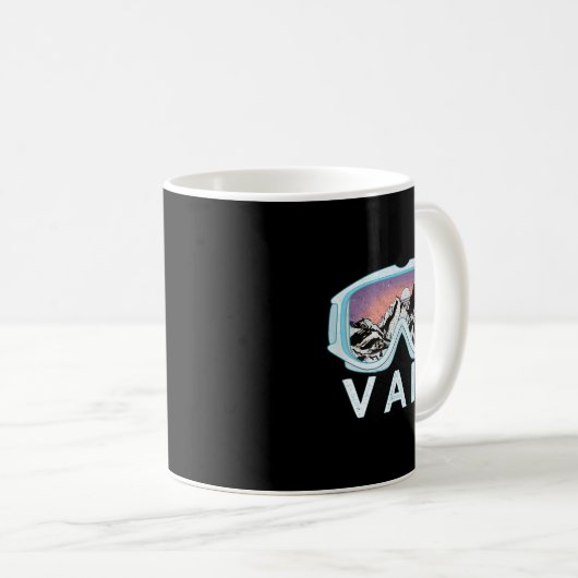 Mug Vail Ski Snowboard Design_vail, Co Goggles Ski (Devant droit)