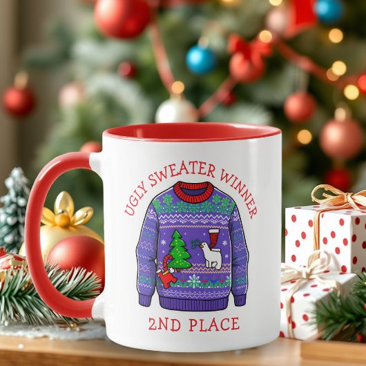 Mug Vainqueur de la deuxième place du pull moche de No