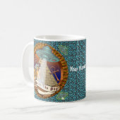Mug Vaisseau Spatial Alien Pyramides (Devant gauche)