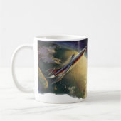 Mug Vaisseau spatial de science-fiction vintage Avion  (Gauche)