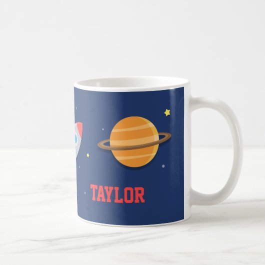 Mug Vaisseau spatial, Espace, Planètes, Pour garçons (Droite)