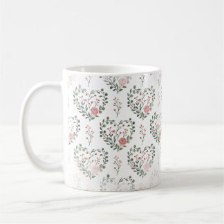 Mug valentin cœur botanique
